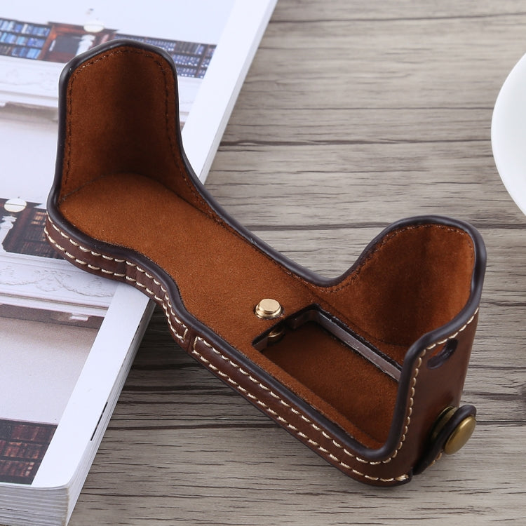1/4 inch Thread PU Leather Camera Half Case Base for Canon G7 X Mark II (Coffee) by bashfashion