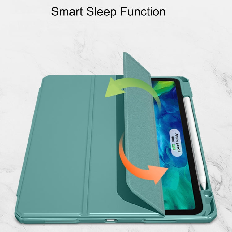 For iPad Pro 11 2022 / 2021 / 2020 Mutural Pinyue Series PC + TPU Horizontal Flip Leather Tablet Case with Holder & Pen Slot & Sleep / Wake-up Function(Mint Green) by Mutural