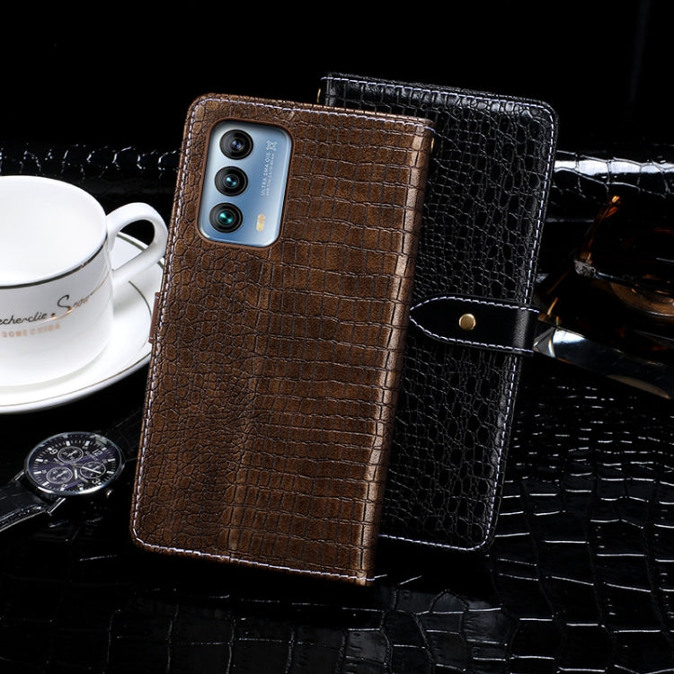 For Meizu 18 idewei Crocodile Texture Horizontal Flip Leather Case with Holder & Card Slots & Wallet(Black) by idewei