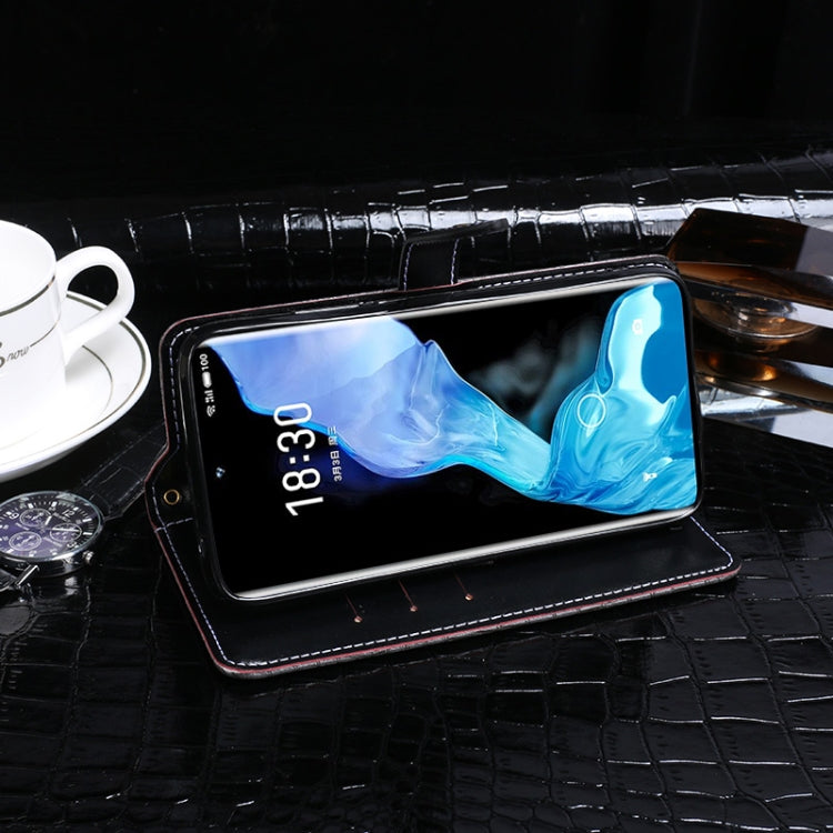 For Meizu 18 idewei Crocodile Texture Horizontal Flip Leather Case with Holder & Card Slots & Wallet(Black) by idewei