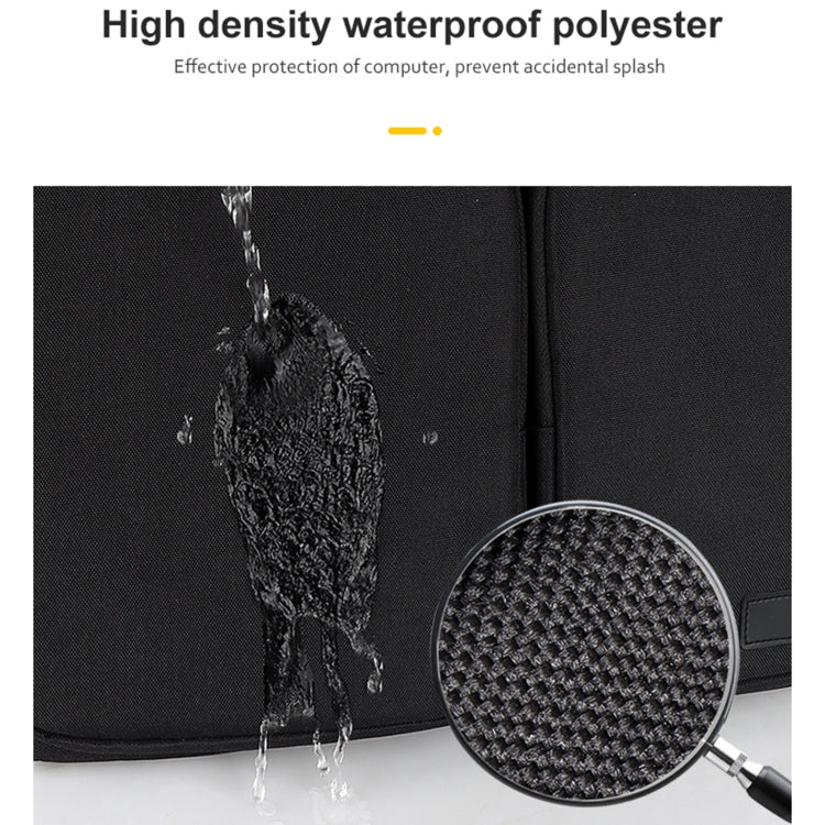 ST11 Polyester Thickened Laptop Bag with Detachable Shoulder Strap, Size:14.1-15.4 inch(Silver Gray) by bashfashion