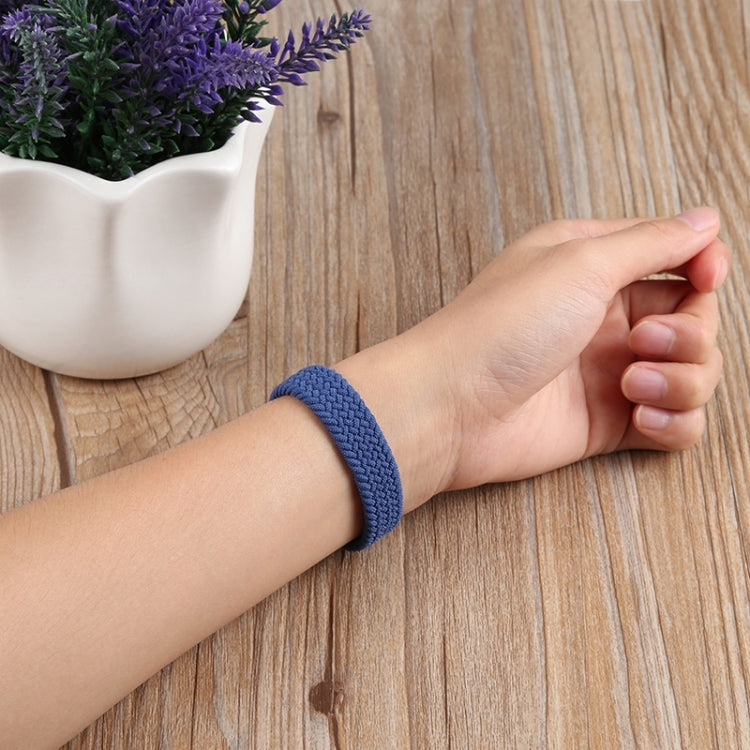 Small Waist Single Loop Nylon Braid Watch Band For Apple Watch Ultra 49mm&Watch Ultra 2 49mm / Series 9&8&7 45mm / SE 3&SE 2&6&SE&5&4 44mm / 3&2&1 42mm, Size:M 155mm(Colorful) by bashfashion