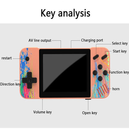 G3 Macaron 3.5 inch Screen Handheld Game Console for Dual Players Built-in 800 Games(Grey) by bashfashion