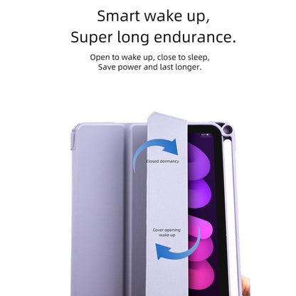 For iPad mini 6 / mini 2024 Mutural Pinyue Series Horizontal Flip Tablet Case with Holder & Pen Slot & Sleep / Wake-up Function(Sky Blue) by Mutural