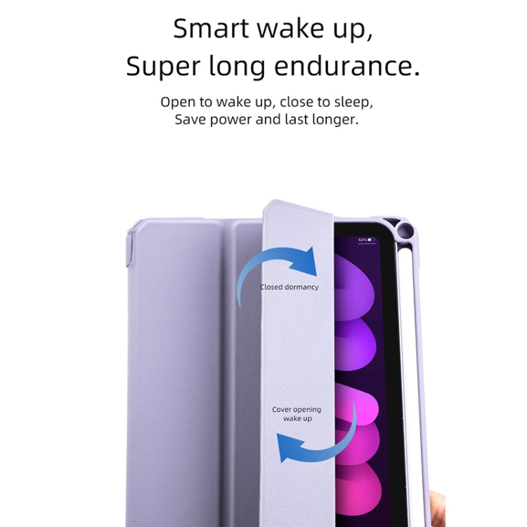 For iPad mini 6 / mini 2024 Mutural Pinyue Series Horizontal Flip Tablet Case with Holder & Pen Slot & Sleep / Wake-up Function(Blue) by Mutural