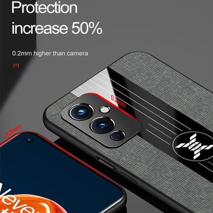 For OnePlus 9 XINLI Stitching Cloth Texture Shockproof TPU Phone Case(Red) by XINLI