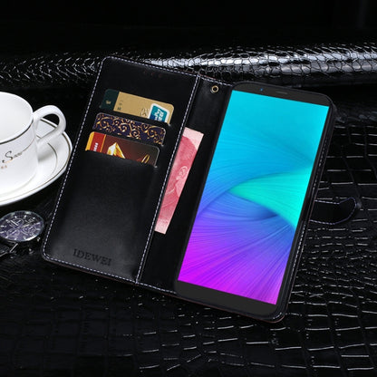 For Cubot Note 9 idewei Crocodile Texture Leather Phone Case(Dark Blue) by idewei