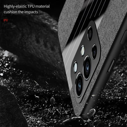 For OnePlus 9R XINLI Stitching Cloth Texture TPU Phone Case with Ring Holder(Black) by XINLI