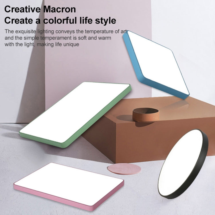 Macaron LED Round Ceiling Lamp, White Light, Size:40cm(Pink) by bashfashion