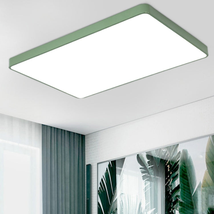 Macaron LED Rectangle Ceiling Lamp, White Light, Size:88x62cm(Green) by bashfashion