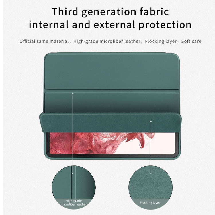 For Samsung Galaxy Tab S8+ / X800 3-folding Honeycomb TPU Smart Leather Tablet Case(Gold) by bashfashion