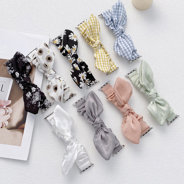 Single Loop Elasticity Cloth Watch Band For Apple Watch Ultra 49mm&Watch Ultra 2 49mm / Series 9&8&7 45mm / SE 3&SE 2&6&SE&5&4 44mm / 3&2&1 42mm(White) by bashfashion