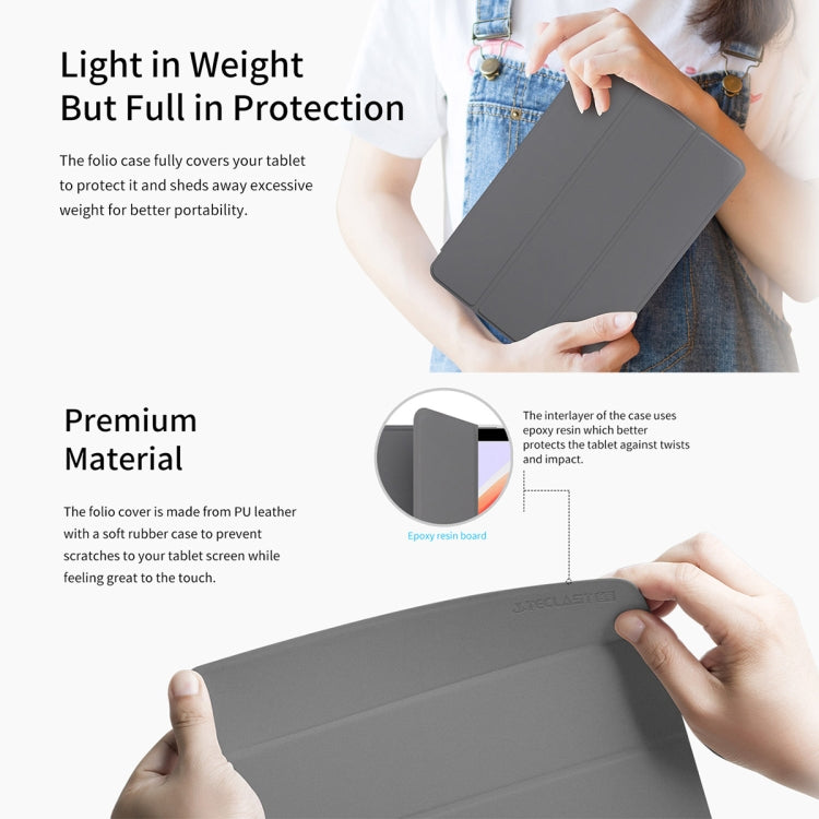 Teclast 3-Fold Holder Folio Leather Tablet Smart Case For Teclast T50 (WMC0801DG)(Grey) by TECLAST