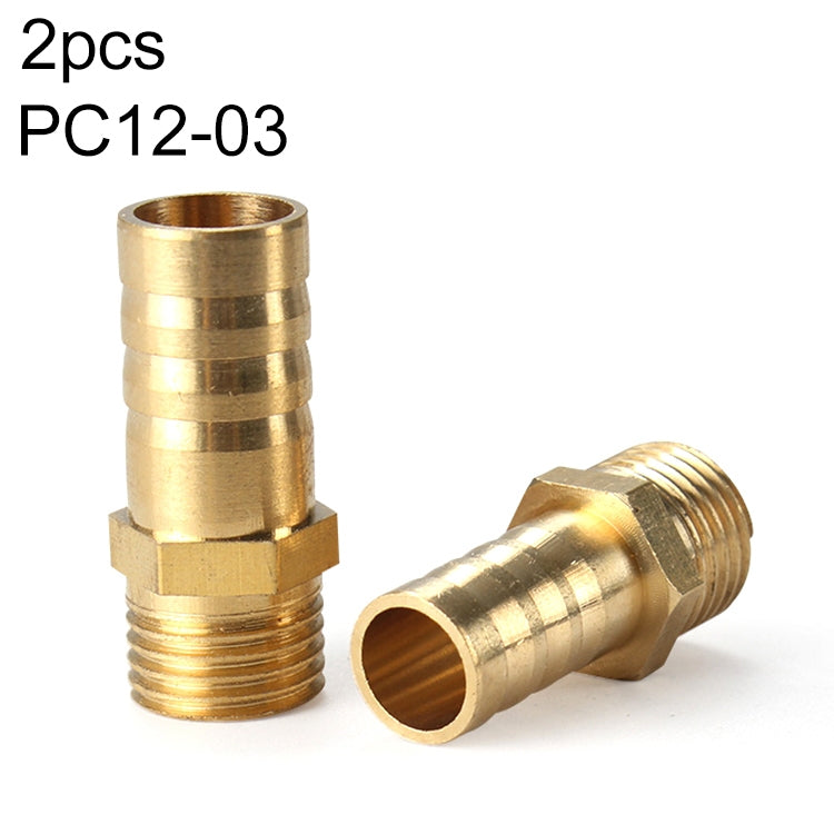 PC12-03 LAIZE 2pcs Pneumatic Components Pagoda PC External Thread by LAIZE