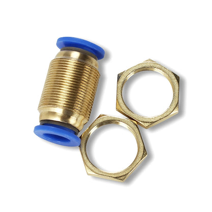 PM-4 LAIZE 10pcs PM Bulkhead Straight Pneumatic Quick Connector by LAIZE