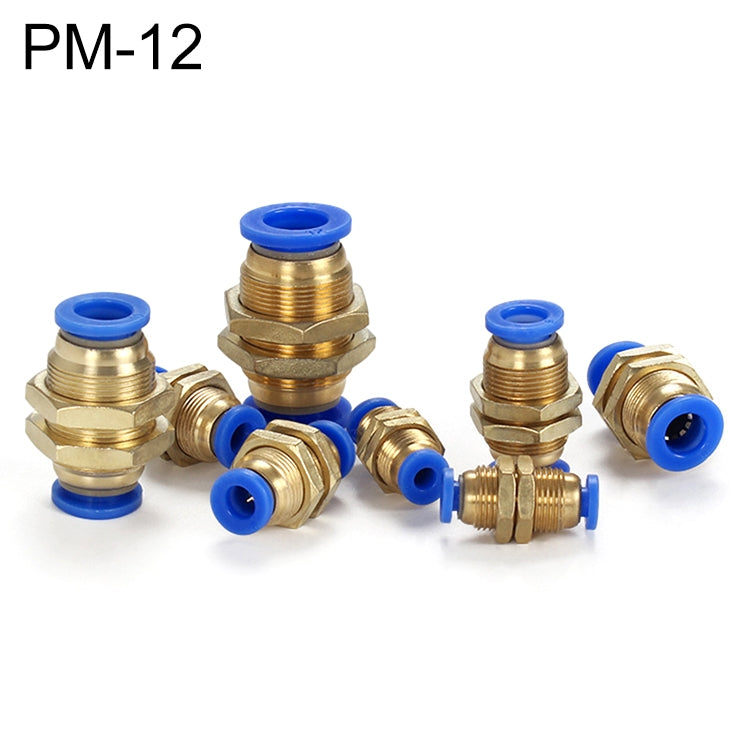 PM-12 LAIZE PM Bulkhead Straight Pneumatic Quick Connector by LAIZE