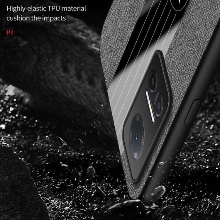 For Honor Play6T XINLI Stitching Cloth Textue Shockproof TPU Phone Case(Brown) by XINLI