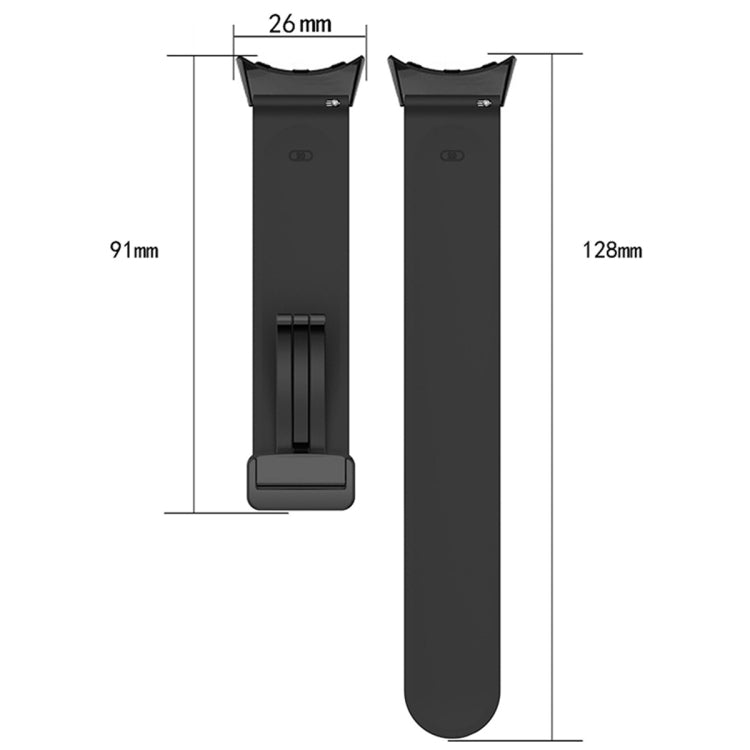 For Google Pixel Watch Two-color Folding Buckle Silicone Watch Band(Black White) by bashfashion