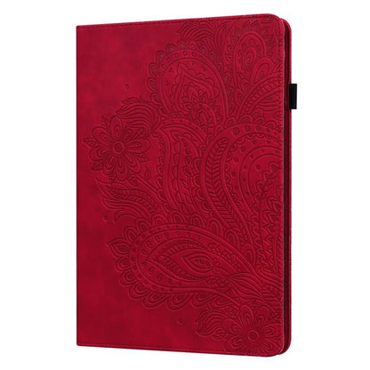 For Samsung Galaxy Tab S10+ / S9+ Peacock Embossed Pattern Leather Tablet Case(Red) by bashfashion