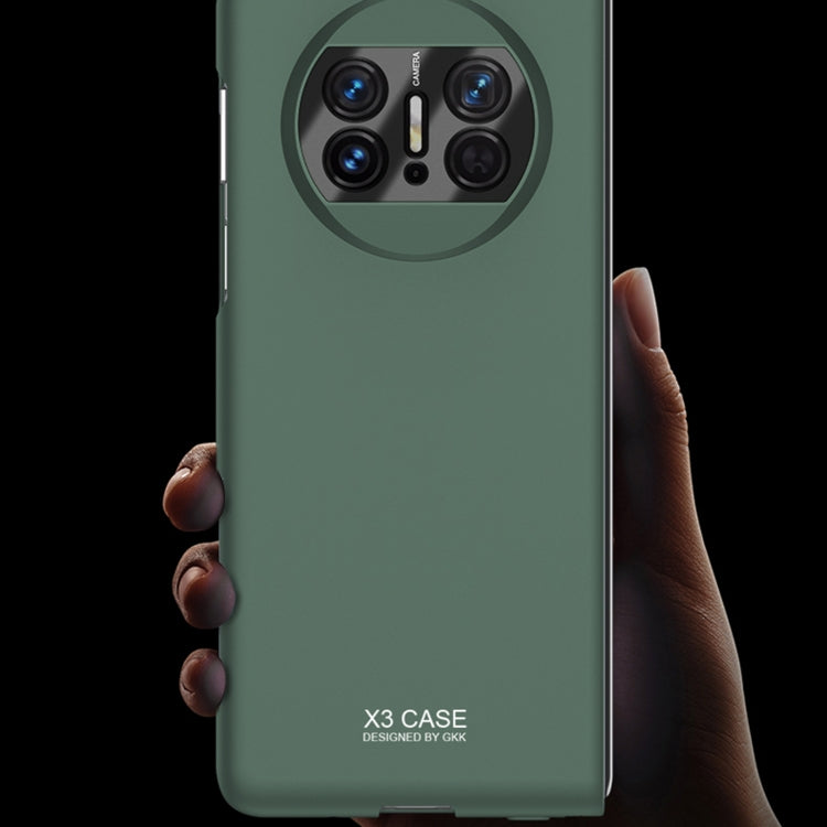 For Huawei Mate X3 GKK Peep-proof Integrated Ultra-thin Full Coverage Phone Flip Case(Green) by GKK