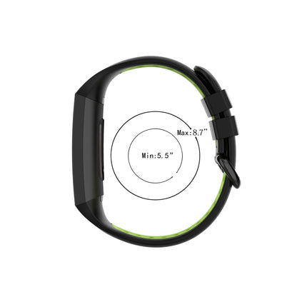 For Fitbit Charge 4 / Charge 3 / Charge 3 SE Watch Button Two Colors Silicone Replacement Strap Watchband(Red Grey) by bashfashion