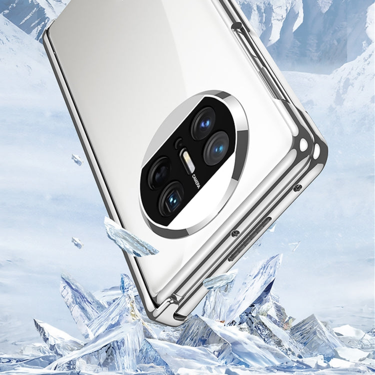 For Huawei Mate X3 GKK Integrated Hinge Folding Phone Case with Holder(Silver) by GKK