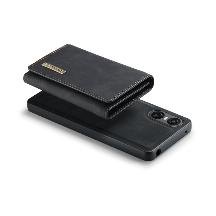 For Sony Xperia 10 VI DG.MING M1 Series 3-Fold Multi Card Wallet + Magnetic Phone Case(Black) by DG.MING