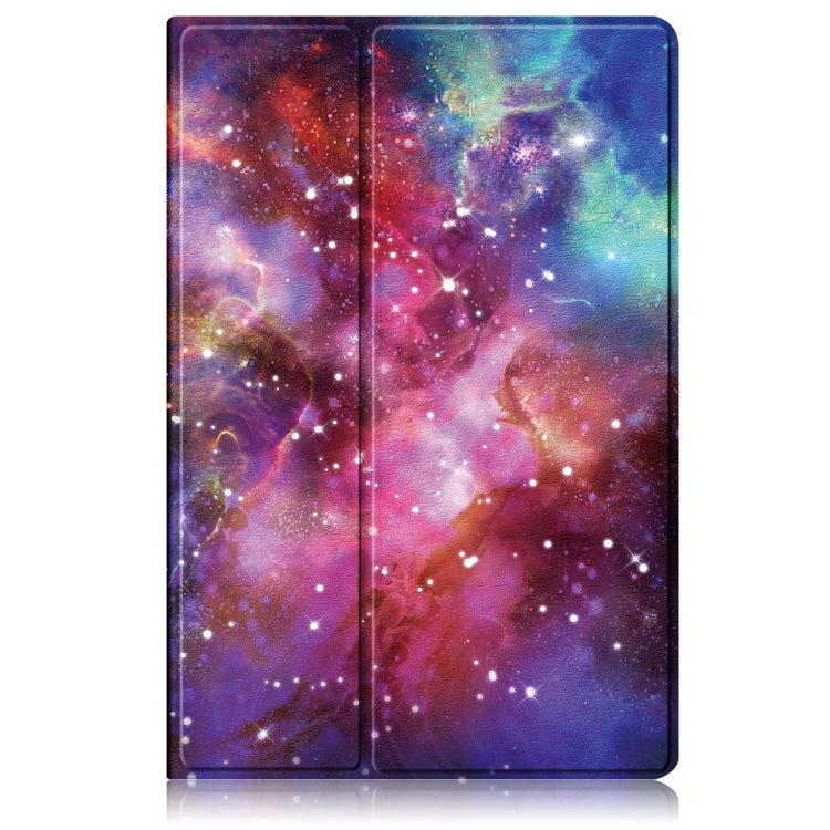 For Samsung Galaxy Tab S9 360 Rotation Stand Painted Smart Leather Tablet Case(Milky Way) by bashfashion