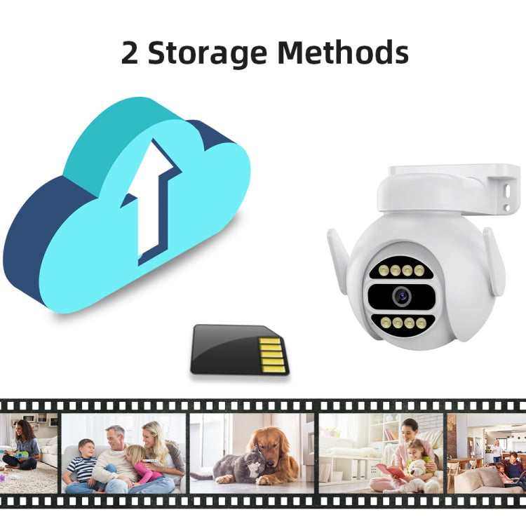 A8-C2 2MP Smart WiFi Surveillance IP Camera, Dual-light Full Color Night Vision / Two Way Audio / TF Card, Power Plug:UK Plug(White) by bashfashion