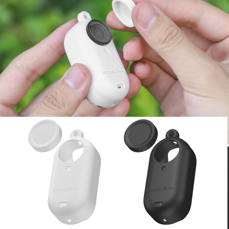 For Insta360 Go 3 Sunnylife IST-BHT594 Camera Body Silicone Case with Lens Cap & Neck Strap(White) by Sunnylife