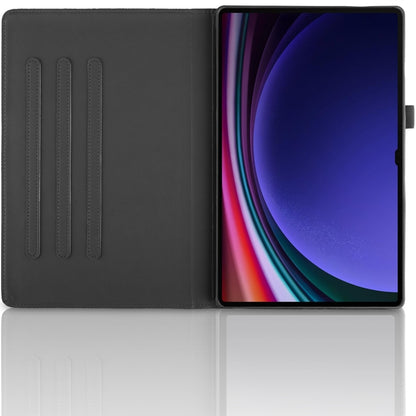 For Samsung Galaxy Tab S10 Ultra / S9 Ultra Tree Life Embossed Rotation Leather Tablet Case(Black) by bashfashion