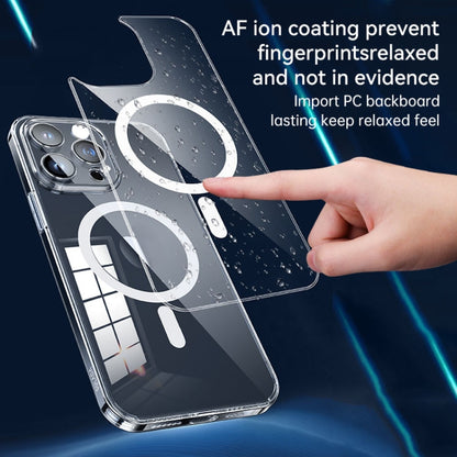 For iPhone 16 Plus SULADA Jingpin Series MagSafe All-inclusive Lens Electroplated TPU Phone Case(Transparent Blue) by SULADA