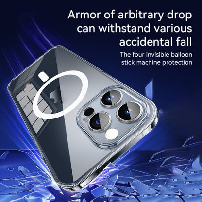 For iPhone 16 Plus SULADA Jingpin Series MagSafe All-inclusive Lens Electroplated TPU Phone Case(Transparent Blue) by SULADA