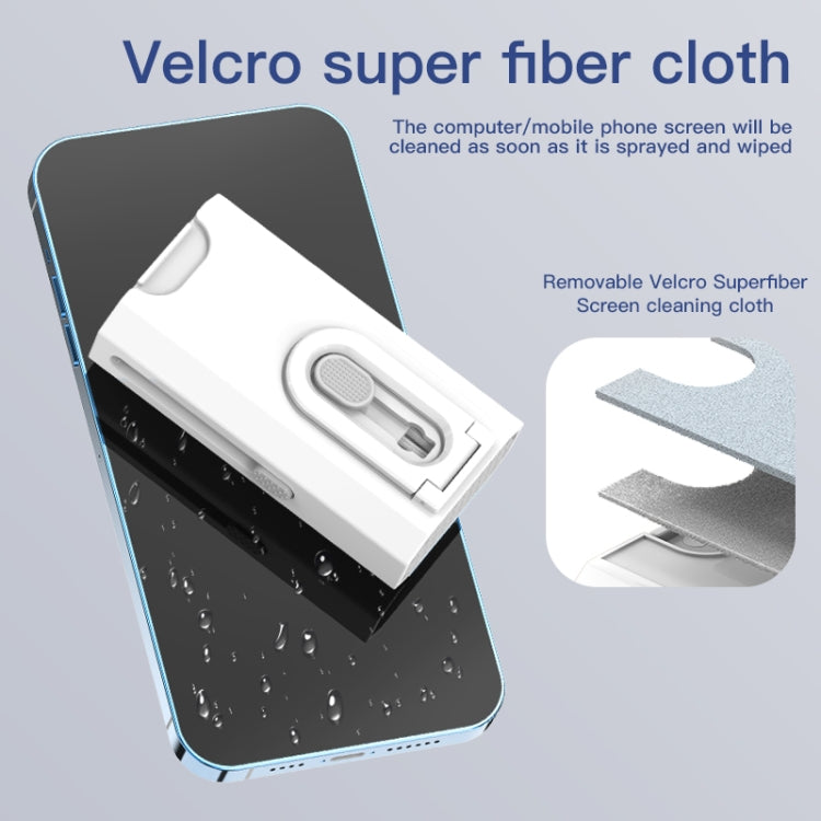 Q8 8 in 1 Multi-Function Headset Cleaning Pen Keyboard Mobile Phone Cleaner(White+Purple) by bashfashion