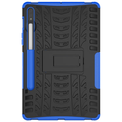 For Samsung Galaxy Tab S9 / S7 / S8 Tire Texture TPU + PC Tablet Case(Blue) by bashfashion
