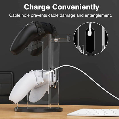 For PS4 / PS5 YX029 Headphone Gamepad Desktop Display Holder(Transparent) by bashfashion