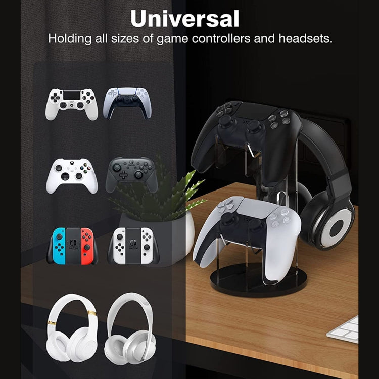 For PS4 / PS5 YX029 Headphone Gamepad Desktop Display Holder(Transparent) by bashfashion