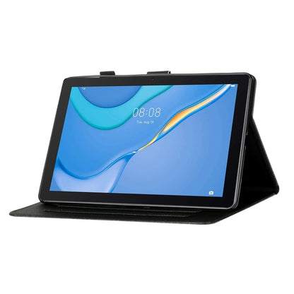 For Samsung Galaxy Tab A11+ / A9+ Glitter Powder Smart PU Tablet Case with Sleep / Wake-up Function(Black) by bashfashion