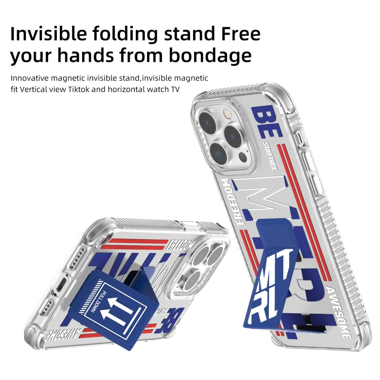 For iPhone 15 Pro Mutural Cyber Series TPU Phone Case with IML Stand(Yellow) by Mutural