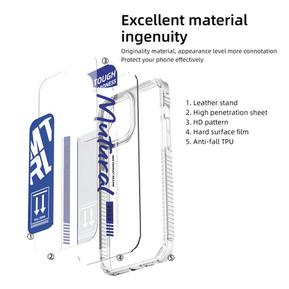 For iPhone 15 Pro Max Mutural Wing Flash Series TPU Phone Case with IML Stand(Yellow) by Mutural
