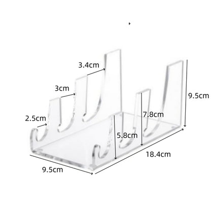 2pcs / Pack Acrylic Transparent Plate Storage Rack Tableware Display Stand by bashfashion