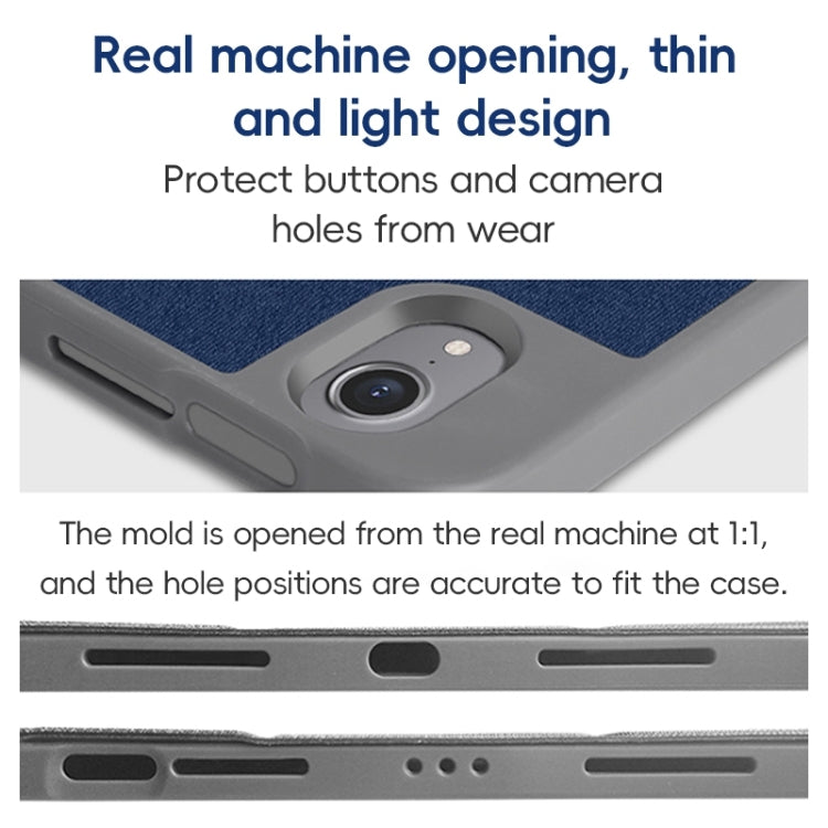 For iPad Pro 12.9 2022/2021/2020 ZGA Tri-Fold Voltage Smart Leather Tablet Case(Grey) by ZGA