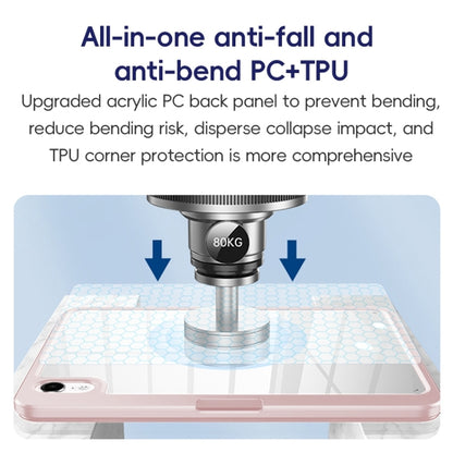 For iPad 10.2 2021/2020/2019 ZGA Tri-Fold 360 Rotation Smart Leather Tablet Case(Pink) by ZGA