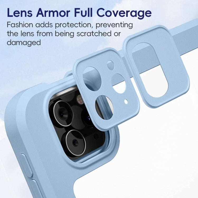 For iPad mini 6 / mini 2024 ZGA Tri-Fold 360 Rotation Smart Leather Tablet Case(Black) by ZGA