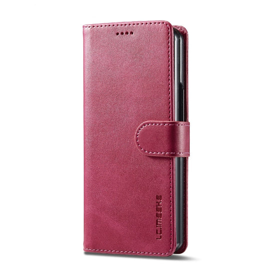 For Samsung Galaxy Z Fold6 5G LC.IMEEKE Calf Texture Leather Phone Case(Red) by LC.IMEEKE