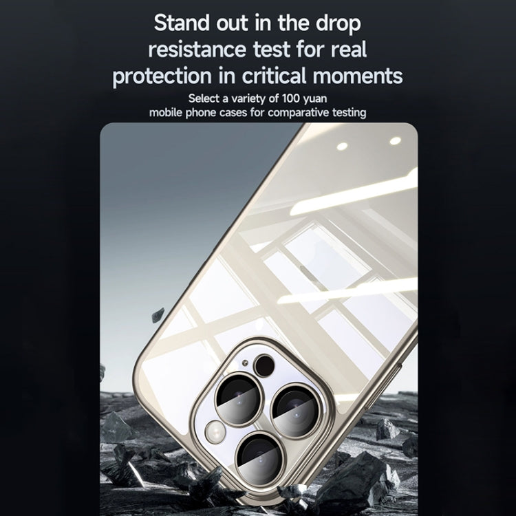 For iPhone 15 SULADA Electroplating Frosted PC + TPU Shockproof Phone Case(Grey) by SULADA