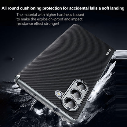 For Samsung Galaxy Z Fold5 SULADA 600D Kevlar Texture PC Shockproof Phone Case(Blue) by SULADA