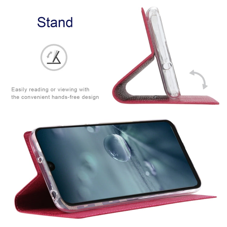 For Sharp Aquos Wish4 ViLi DMX Series TPU + PU Leather Magnetic Phone Case(Rose Red) by ViLi
