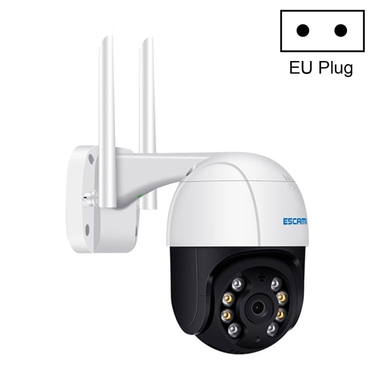 ESCAM QF518 5MP Smart WiFi IP Camera, Support AI Humanoid Detection / Auto Tracking / Dual Light Night Vision / Cloud Storage / Two Way Audio / TF Card, Plug:EU Plug(White) by ESCAM