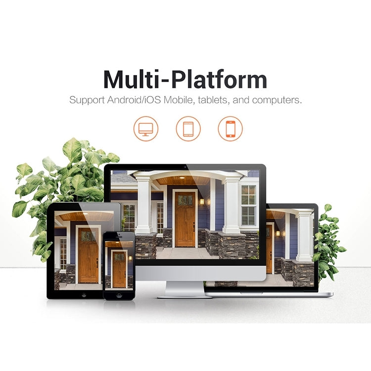 ESCAM QF518 5MP Smart WiFi IP Camera, Support AI Humanoid Detection / Auto Tracking / Dual Light Night Vision / Cloud Storage / Two Way Audio / TF Card, Plug:EU Plug(White) by ESCAM